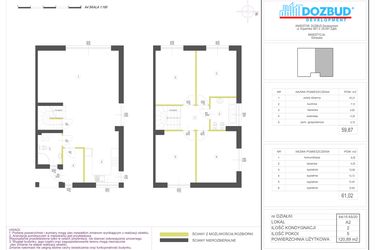 Rzut - Dom na sprzedaż 5 pokoi o powierzchni 120,89 m² - numer 64/15.A2 w Domy Góraszka etap XIV