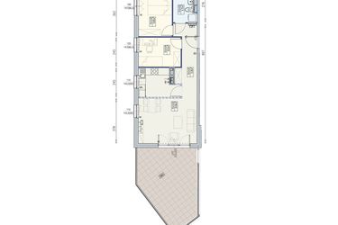 Rzut - Mieszkanie na sprzedaż 3 pokoje o powierzchni 59,39 m² - numer K2 10/0/4/3a w Południk 17 - budynek K2