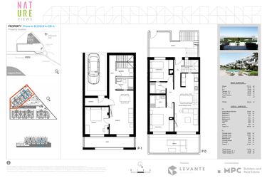 Rzut - Mieszkanie na sprzedaż 2 pokoje o powierzchni 74,06 m² - numer DB-4 w Nature Views - Torrevieja