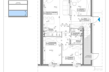 Rzut - Mieszkanie na sprzedaż 4 pokoje o powierzchni 60 m² - numer 38A w Domy na Witosa etap 1B