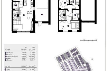 Rzut - Dom na sprzedaż 4 pokoje o powierzchni 92,48 m² - numer 11A w Osiedle Nodo