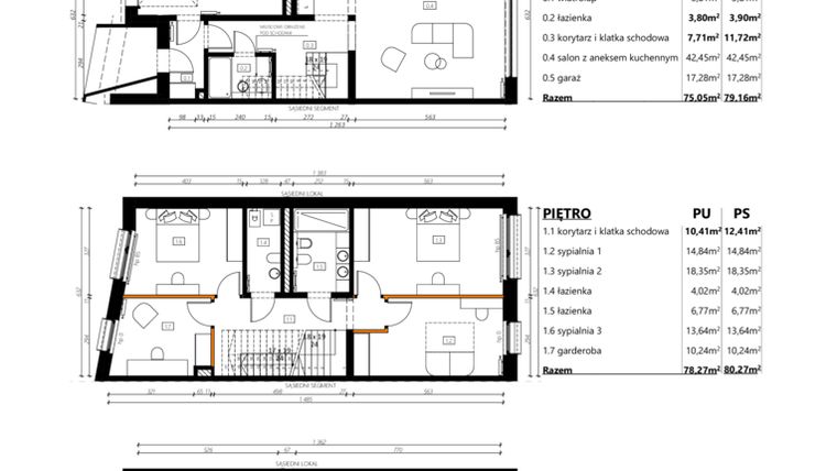 Rzut - Dom na sprzedaż 5 pokoi o powierzchni 159,43 m² - numer B6b w Sceneria