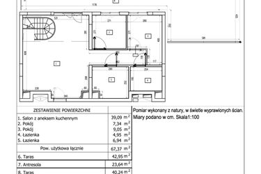Rzut - Mieszkanie na sprzedaż 3 pokoje o powierzchni 67,37 m² - numer 120 w Aquamarina Dąbki