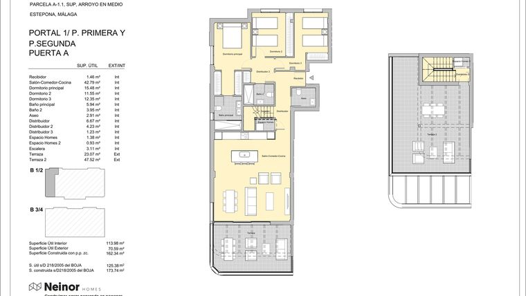Rzut - Mieszkanie na sprzedaż 3 pokoje o powierzchni 141,45 m² - numer CH-11A w Celestia Homes