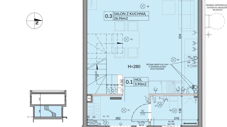 Rzut - Dom na sprzedaż 4 pokoje o powierzchni 74,16 m² - numer 56 w Boska Ksawerowska 2 etap 4