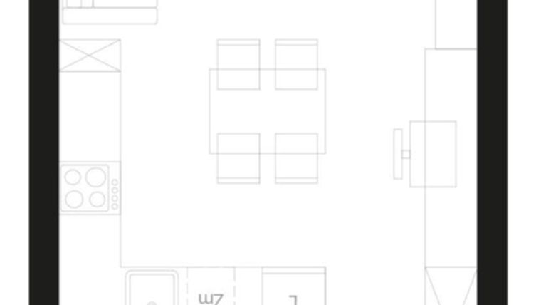 Rzut - Mieszkanie na sprzedaż 1 pokój o powierzchni 32,29 m² - numer M21 w Atrium House