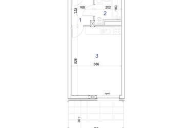Rzut - Mieszkanie na sprzedaż 1 pokój o powierzchni 27,84 m² - numer 6A.20 w Mierzeja Wiślana etap IV