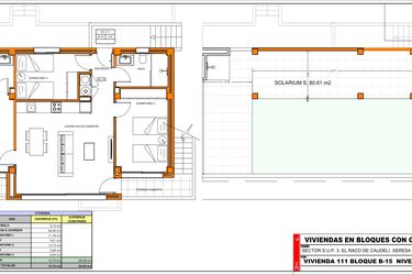 Rzut - Mieszkanie na sprzedaż 3 pokoje o powierzchni 88,58 m² - numer 111 w Xeresa del Monte