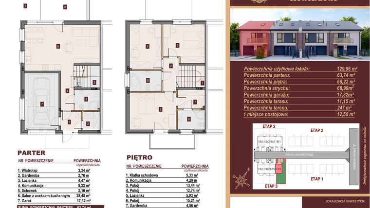 Rzut - Dom na sprzedaż 4 pokoje o powierzchni 129,96 m² - numer 12/1 w Dzielnica Hrabska