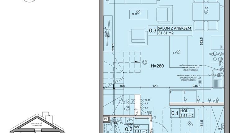 Rzut - Dom na sprzedaż 4 pokoje o powierzchni 82,62 m² - numer 54B w Nova Magdalenka 7 etap IV-VI