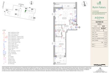 Rzut - Mieszkanie na sprzedaż 2 pokoje o powierzchni 48,89 m² - numer B4M9 w Rytm Natury