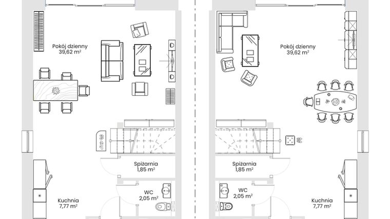 Rzut - Dom na sprzedaż 4 pokoje o powierzchni 113 m² - numer 8 w Osiedle WizaWi