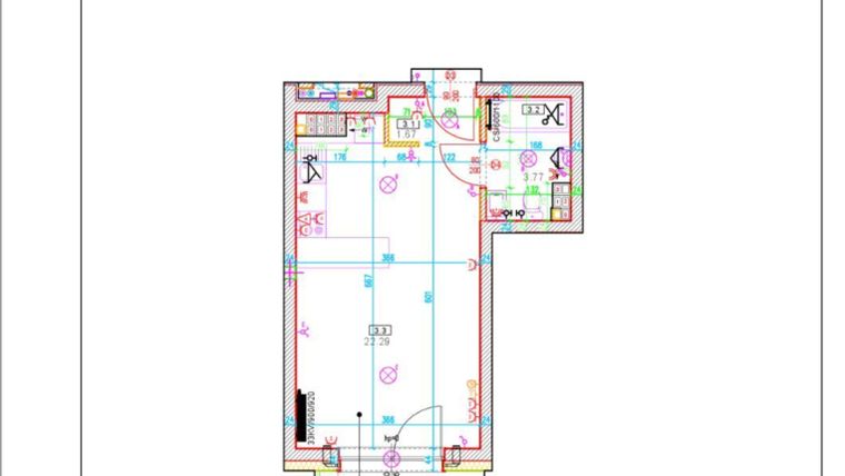 Rzut - Mieszkanie na sprzedaż 1 pokój o powierzchni 27,73 m² - numer A24 w Osiedle Zuchów