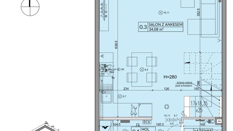 Rzut - Dom na sprzedaż 4 pokoje o powierzchni 85,17 m² - numer 11A w Arkady Walendów etap 3 i 4
