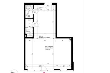 Rzut - Lokal użytkowy na sprzedaż 1 pokój o powierzchni 88,14 m² - numer B/3/0/1 w Malta Wołkowyska etap III