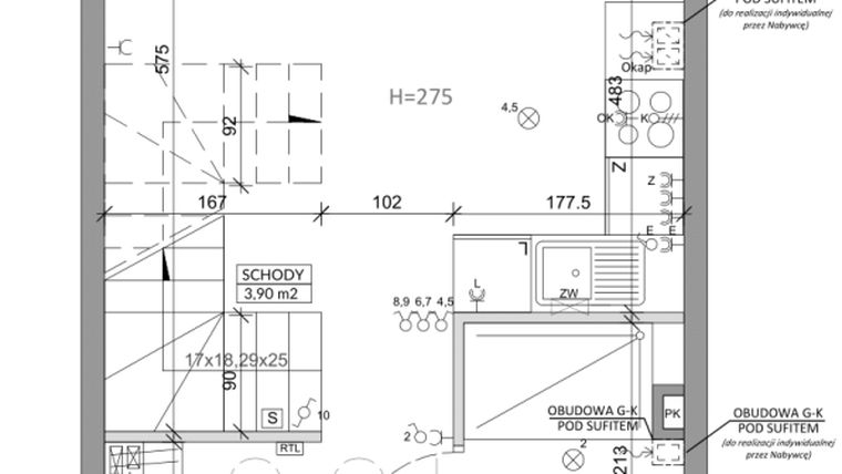 Rzut - Dom na sprzedaż 3 pokoje o powierzchni 64,2 m² - numer 23A w Ogrody Przyjaciół 5 etap II