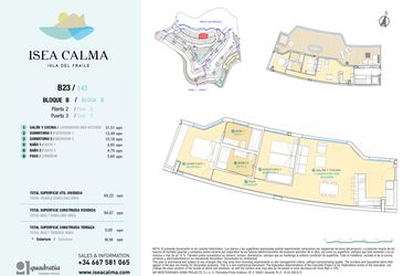 Rzut - Mieszkanie na sprzedaż 2 pokoje o powierzchni 84 m² - numer CAV-MS-5136 w Isea Calma - Aguilas