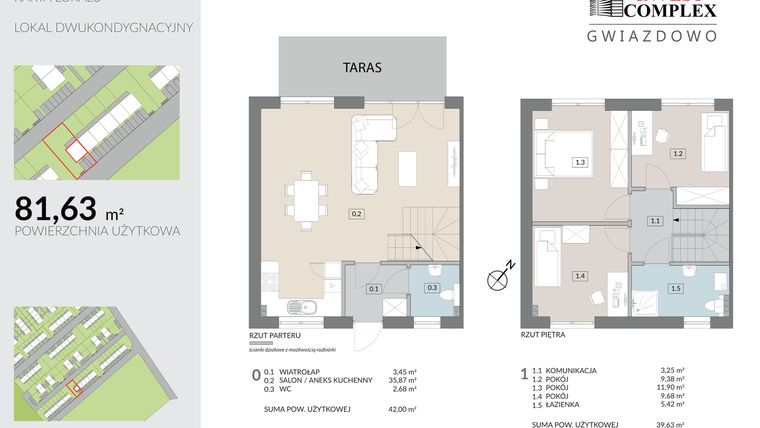 Rzut - Mieszkanie na sprzedaż 4 pokoje o powierzchni 81,63 m² - numer K10.1 w Osiedle Gwiazdowo etap 9