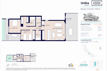 Rzut - Mieszkanie na sprzedaż 2 pokoje o powierzchni 133,05 m² - numer A11-026 w Unika I