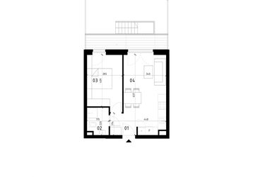 Rzut - Mieszkanie na sprzedaż 2 pokoje o powierzchni 38,23 m² - numer 8 w Traugutta