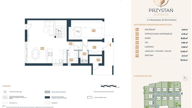 Rzut - Dom na sprzedaż 5 pokoi o powierzchni 151,66 m² - numer D1 w Przystań Złotokłos