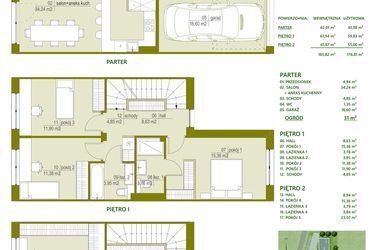 Rzut - Dom na sprzedaż 6 pokoi o powierzchni 176,81 m² - numer A8 w Triton Kampinos II