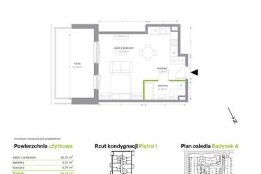Rzut - Mieszkanie na sprzedaż 1 pokój o powierzchni 36,29 m² - numer A/2/38 w Sochaczewska Vita