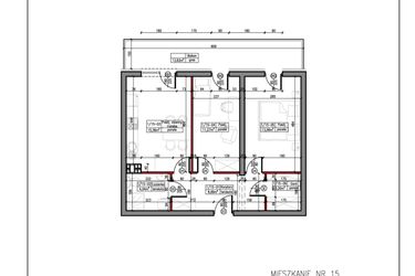 Rzut - Mieszkanie na sprzedaż 3 pokoje o powierzchni 56,12 m² - numer 15 w Janowska