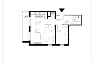 Rzut - Mieszkanie na sprzedaż 3 pokoje o powierzchni 59 m² - numer B2.14 w Stacja Augustów B