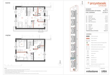 Rzut - Dom na sprzedaż 5 pokoi o powierzchni 92,62 m² - numer 2A.1 w Przystanek Ursus