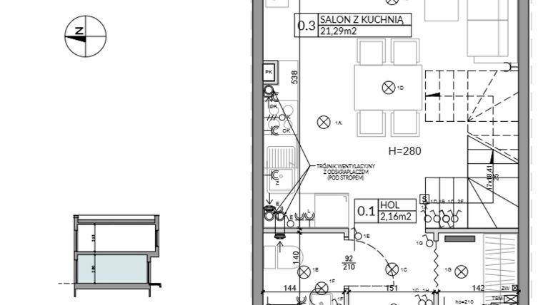 Rzut - Dom na sprzedaż 3 pokoje o powierzchni 62,16 m² - numer 18 w Boska Ksawerowska 2 etap 2