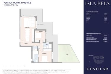 Rzut - Mieszkanie na sprzedaż 2 pokoje o powierzchni 85,03 m² - numer 61B w Isla Bela