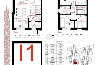 Rzut - Dom na sprzedaż 4 pokoje o powierzchni 134,7 m² - numer I1 w Gostyńska Invest II