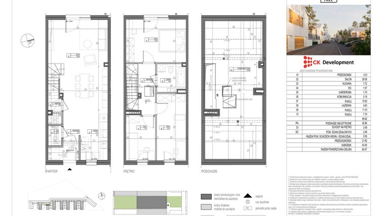 Rzut - Dom na sprzedaż 4 pokoje o powierzchni 89,62 m² - numer F.2 w Nova Wola Park