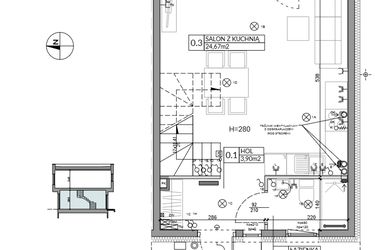 Rzut - Dom na sprzedaż 4 pokoje o powierzchni 74,84 m² - numer 1 w Boska Ksawerowska 2
