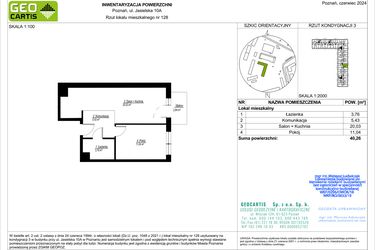 Rzut - Mieszkanie na sprzedaż 2 pokoje o powierzchni 40,26 m² - numer D128 w Jasielska 8C