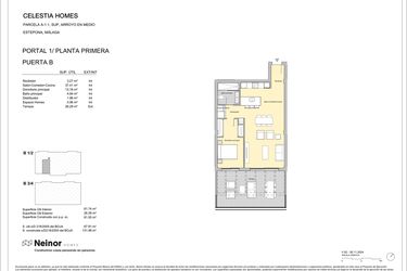 Rzut - Mieszkanie na sprzedaż 1 pokój o powierzchni 69,74 m² - numer CH-11B w Celestia Homes