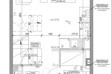 Rzut - Dom na sprzedaż 3 pokoje o powierzchni 64,2 m² - numer 22A w Ogrody Przyjaciół 5 etap II