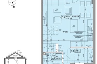 Rzut - Dom na sprzedaż 4 pokoje o powierzchni 82,62 m² - numer 36B w Nova Magdalenka 7 etap IV-VI