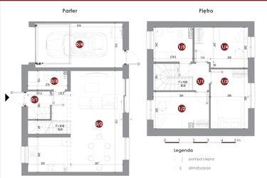 Rzut - Dom na sprzedaż 4 pokoje o powierzchni 101,4 m² - numer 1B w Parkowy Zakątek