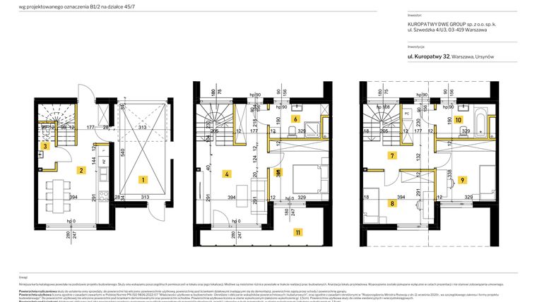 Rzut - Dom na sprzedaż 4 pokoje o powierzchni 125,88 m² - numer 6 w Kuropatwy 32