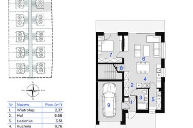 Rzut - Dom na sprzedaż 6 pokoi o powierzchni 184 m² - numer Alpin.12 w Michałowice Park II