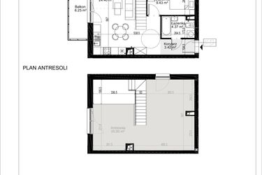 Rzut - Mieszkanie na sprzedaż 3 pokoje o powierzchni 77,12 m² - numer K1/16 w Ogrody Turawska