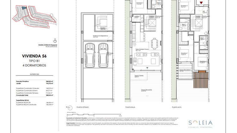 Rzut - Dom na sprzedaż 4 pokoje o powierzchni 133,49 m² - numer 56 w Soleia Living