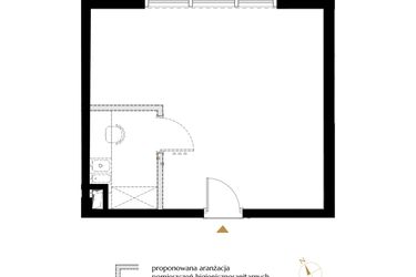 Rzut - Lokal użytkowy na sprzedaż 1 pokój o powierzchni 34,99 m² - numer 35 w BIZPARK D