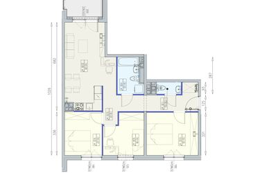 Rzut - Mieszkanie na sprzedaż 4 pokoje o powierzchni 72,35 m² - numer K2 7/8/1/4a w Południk 17 - budynek K2