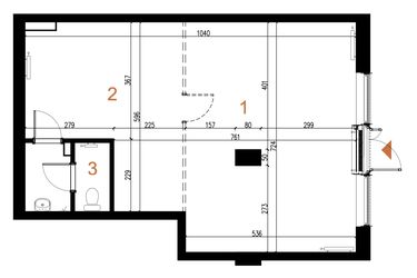 Rzut - Lokal użytkowy na sprzedaż 1 pokój o powierzchni 68,44 m² - numer U9 w Odrzańskie Bulvary