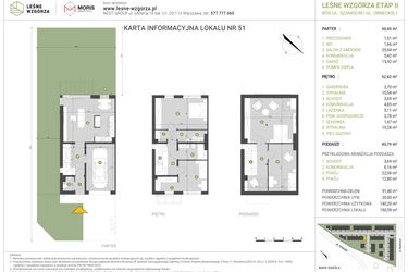 Rzut - Dom na sprzedaż 4 pokoje o powierzchni 140,2 m² - numer 51 w Leśne Wzgórza etap I-II