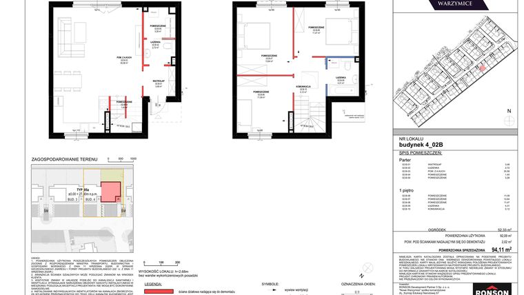 Rzut - Dom na sprzedaż 4 pokoje o powierzchni 94,11 m² - numer 4_02B w Nowe Warzymice 5