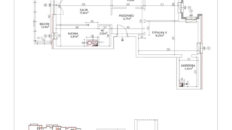 Rzut - Mieszkanie na sprzedaż 3 pokoje o powierzchni 67,34 m² - numer M-03 w Nałęczowska